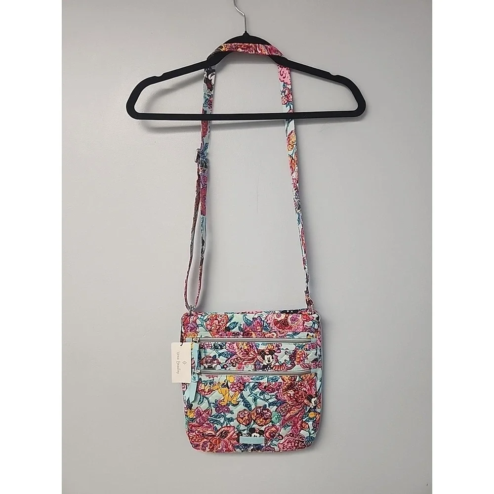 Mickey Mouse & Friends Colorful Garden Hipster Bag By Vera Bradley NWT